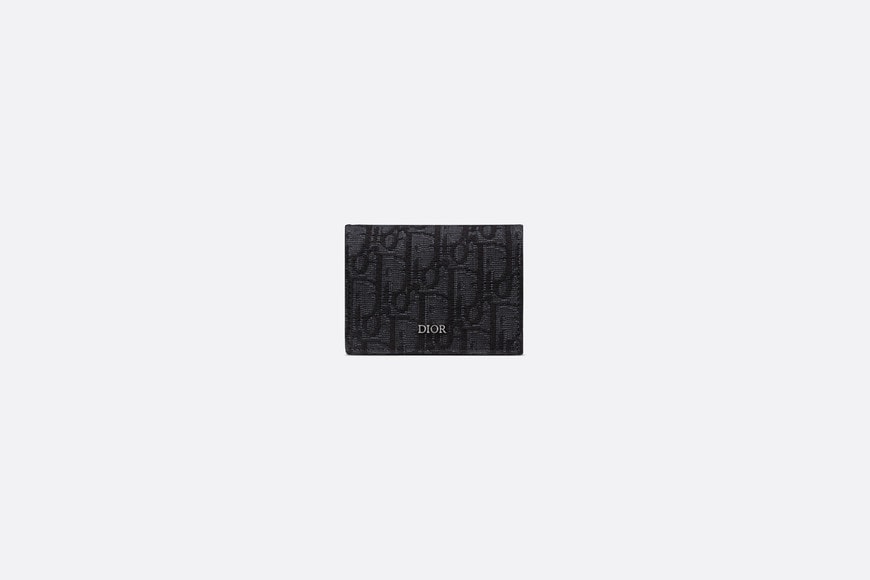 Business Card Holder • Black Dior Oblique Jacquard
