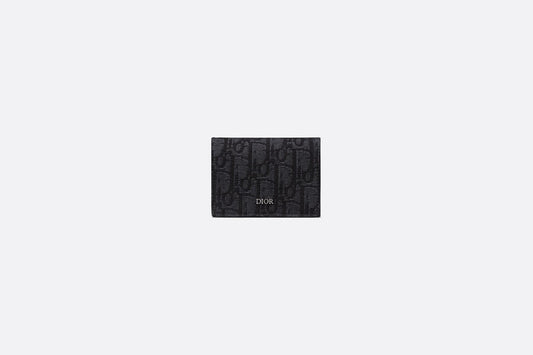 Business Card Holder • Black Dior Oblique Jacquard