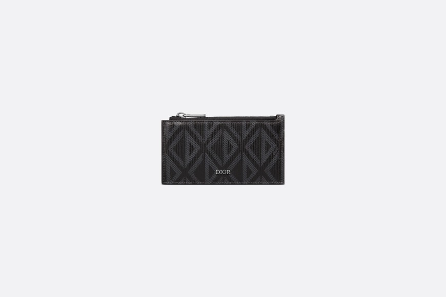 Zipped Card Holder • Black CD Diamond Canvas