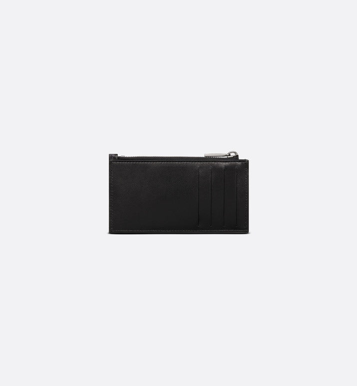 Zipped Card Holder • Black CD Diamond Canvas