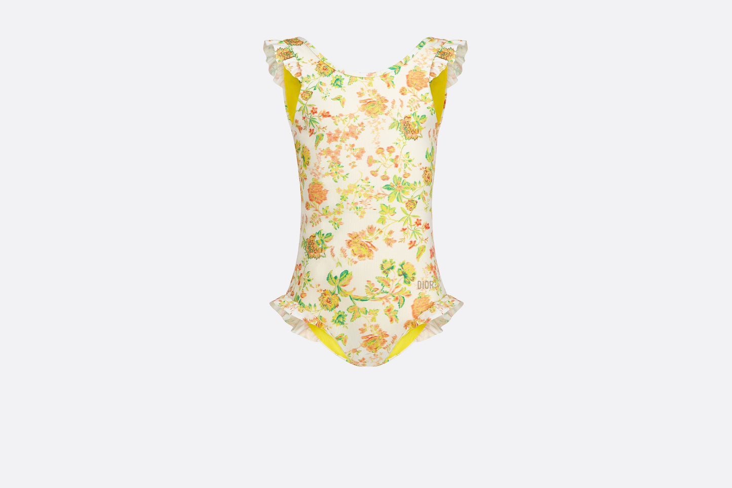 Kid's One-Piece Swimsuit • Technical Fabric with Floral Print