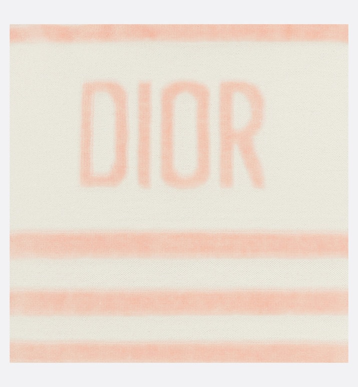 Kid's T-Shirt • Ivory Velvet Jersey Jacquard with Light Coral Pink Stripes