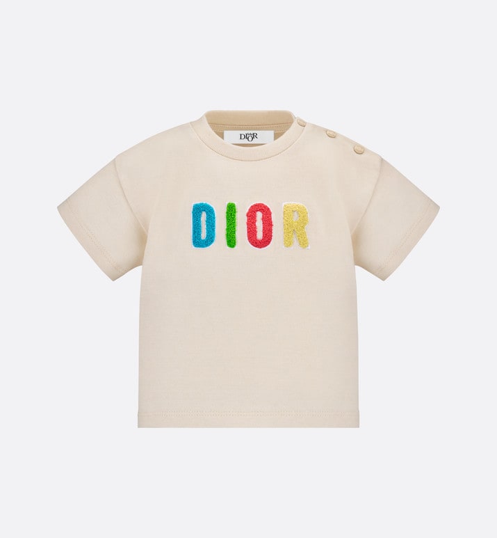 Baby T-Shirt • Light Beige Thick Cotton Jersey