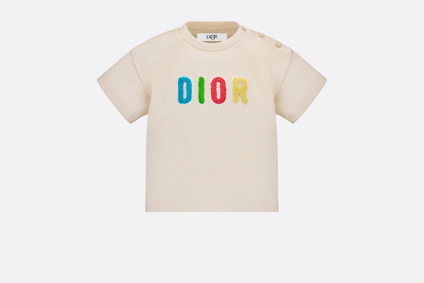 Baby T-Shirt • Light Beige Thick Cotton Jersey
