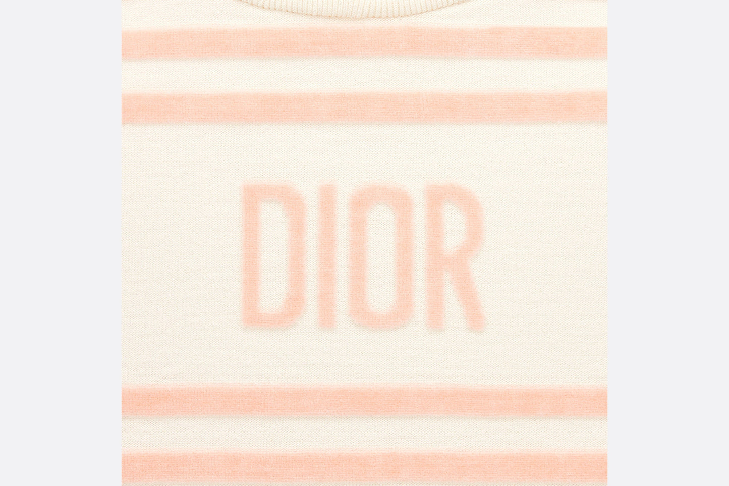 Kid's A-Line Dress • Ivory Velvet Jersey Jacquard with Light Coral Pink Stripes