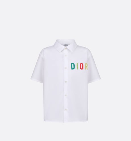 Kid's Shirt • White Cotton Poplin