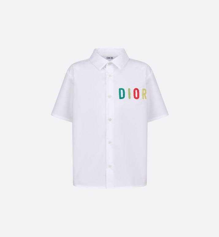 Kid's Shirt • White Cotton Poplin