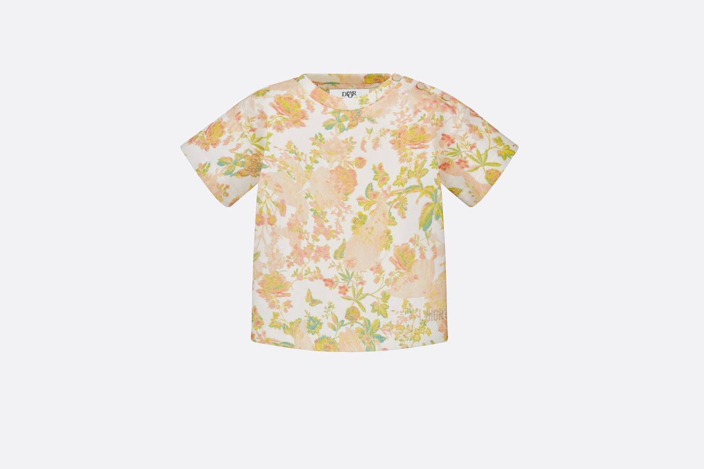 Baby T-Shirt • Multicolor Cotton Jersey with Floral Print