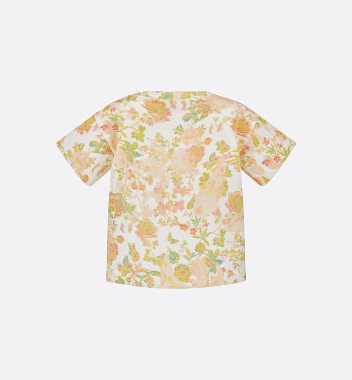 Baby T-Shirt • Multicolor Cotton Jersey with Floral Print