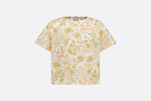 Kid's T-Shirt • Multicolor Cotton Jersey with Floral Print