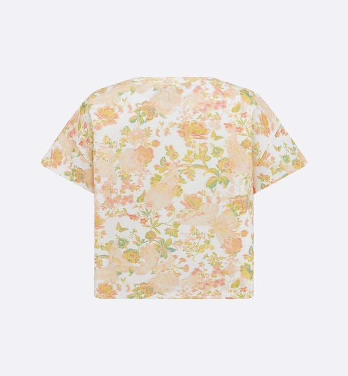 Kid's T-Shirt • Multicolor Cotton Jersey with Floral Print