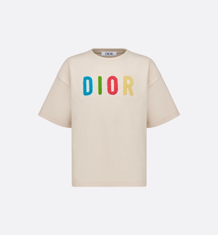 Kid's T-Shirt • Light Beige Thick Cotton Jersey