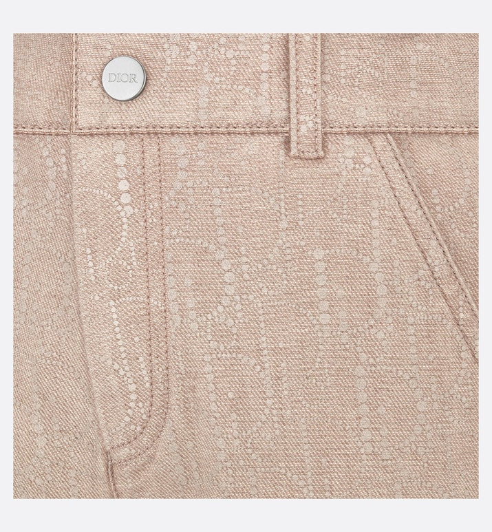 Kid's Bermuda Shorts • Beige Dior Oblique Cotton Denim