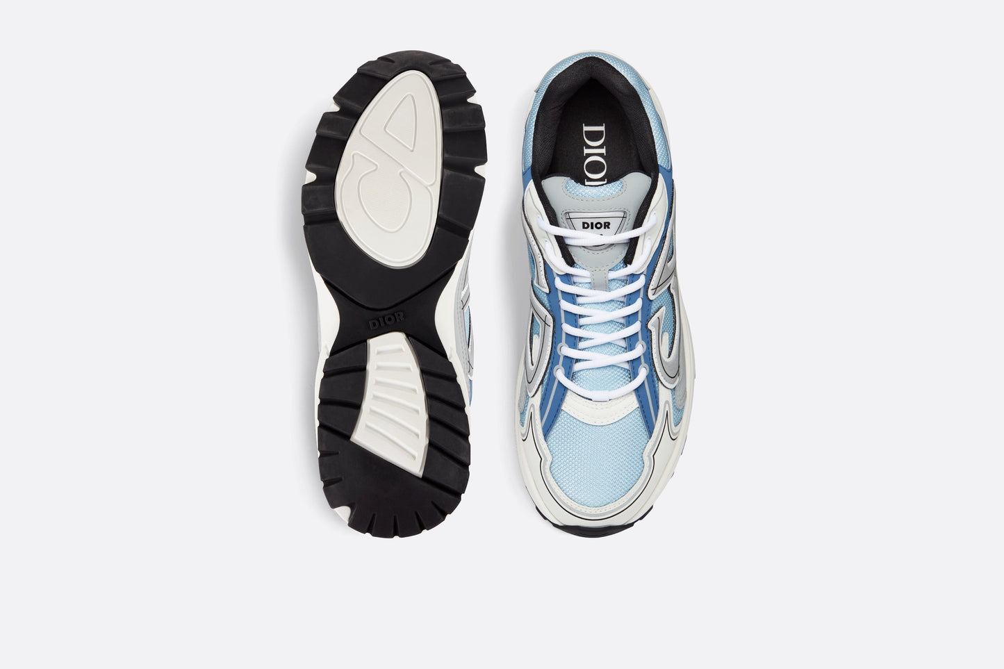 B30 Sneaker • Light Blue Mesh and Blue, Gray and White Technical Fabric