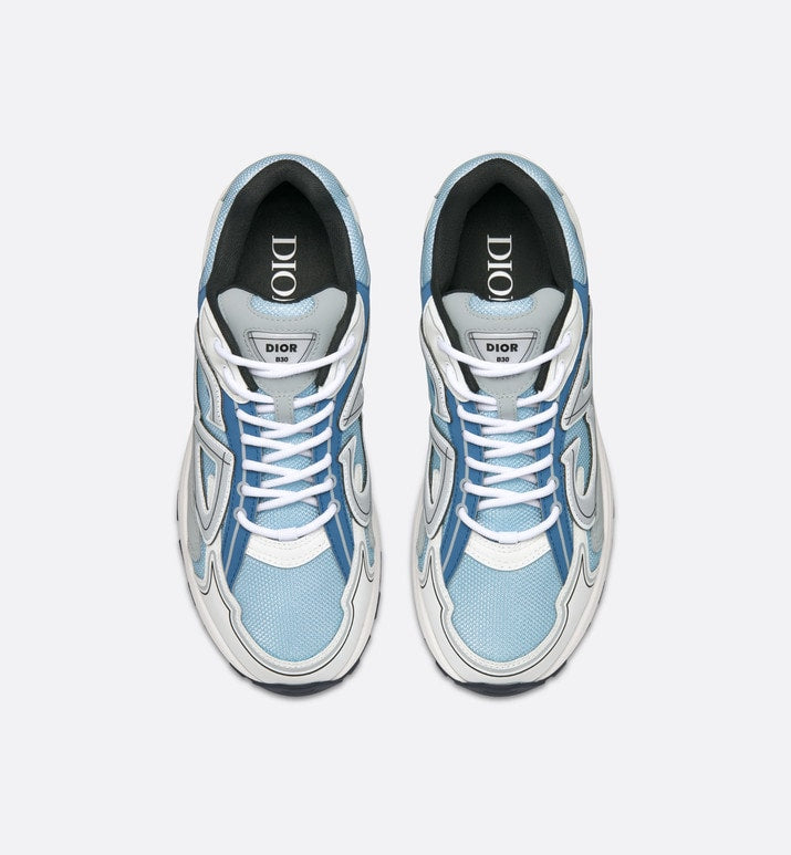 B30 Sneaker • Light Blue Mesh and Blue, Gray and White Technical Fabric
