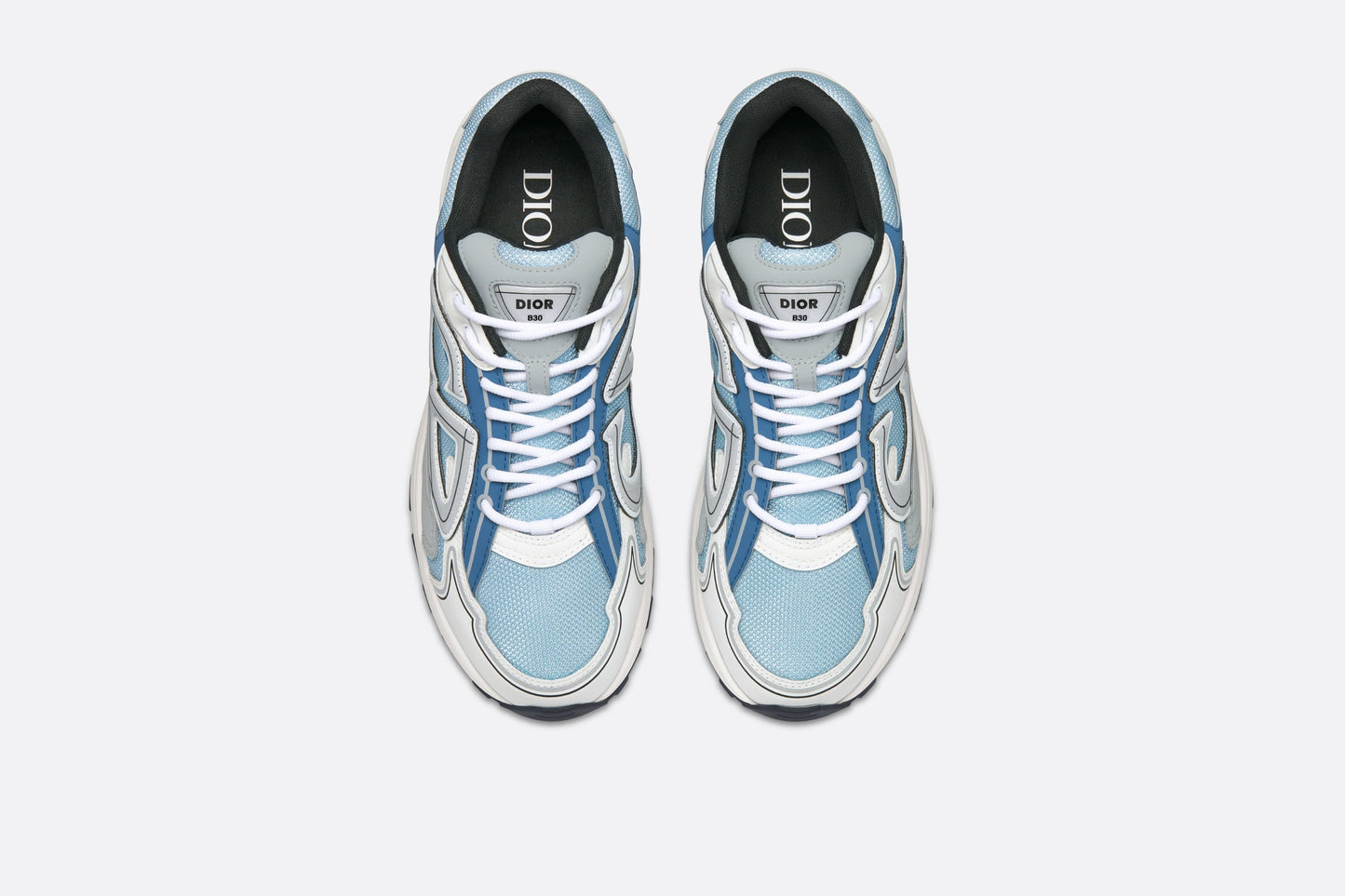 B30 Sneaker • Light Blue Mesh and Blue, Gray and White Technical Fabric