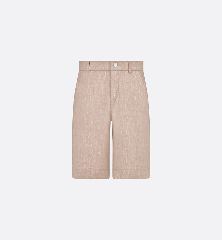 Kid's Bermuda Shorts • Beige Dior Oblique Cotton Denim