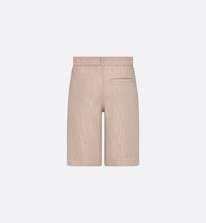 Kid's Bermuda Shorts • Beige Dior Oblique Cotton Denim
