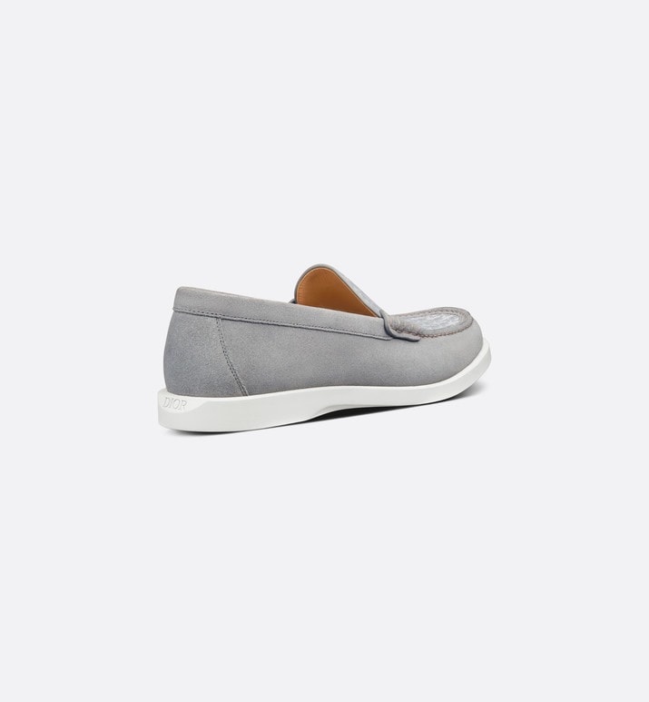 Dior Granville Loafer • Dior Gray Suede and Dior Oblique Jacquard