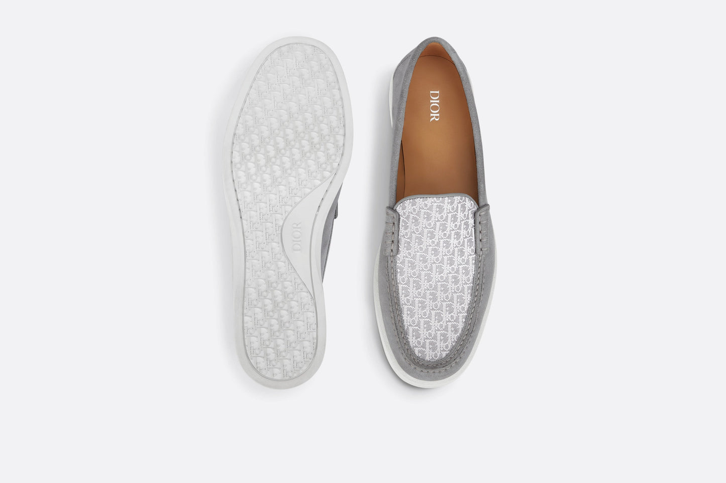 Dior Granville Loafer • Dior Gray Suede and Dior Oblique Jacquard