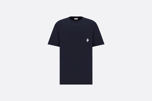 CD Diamond Relaxed-Fit T-Shirt • Navy Blue Cotton Jersey