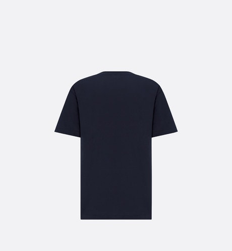 CD Diamond Relaxed-Fit T-Shirt • Navy Blue Cotton Jersey
