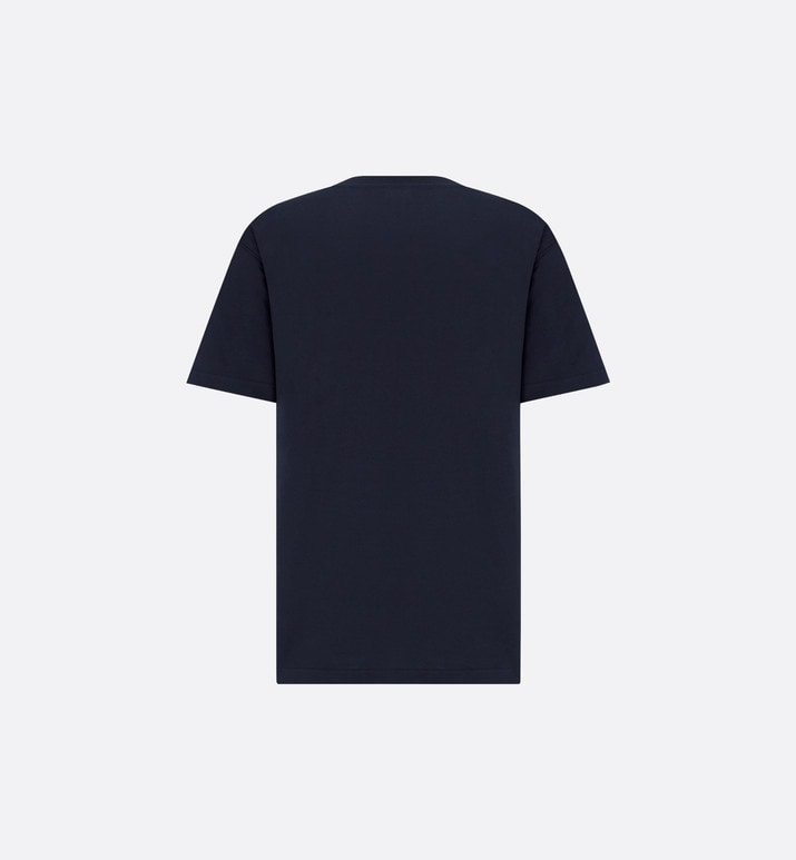 CD Diamond Relaxed-Fit T-Shirt • Navy Blue Cotton Jersey