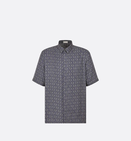 CD Diamond Short-Sleeved Shirt • Deep Gray Silk Twill