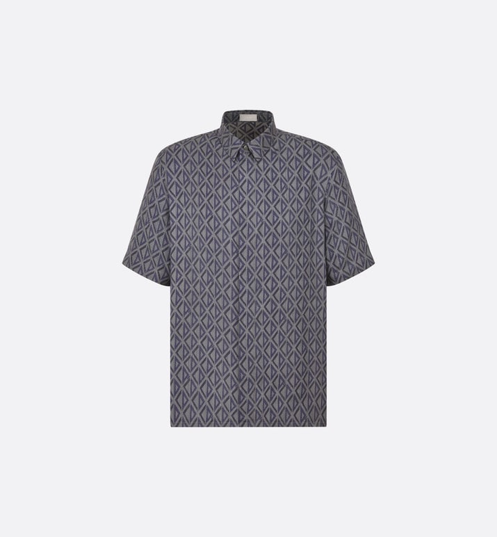 CD Diamond Short-Sleeved Shirt • Deep Gray Silk Twill