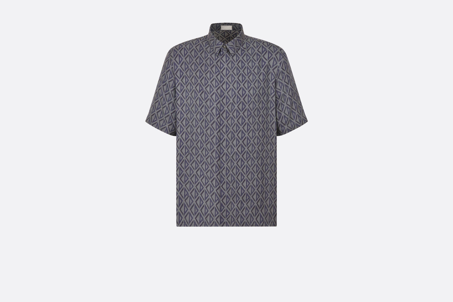 CD Diamond Short-Sleeved Shirt • Deep Gray Silk Twill