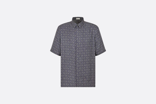 CD Diamond Short-Sleeved Shirt • Deep Gray Silk Twill