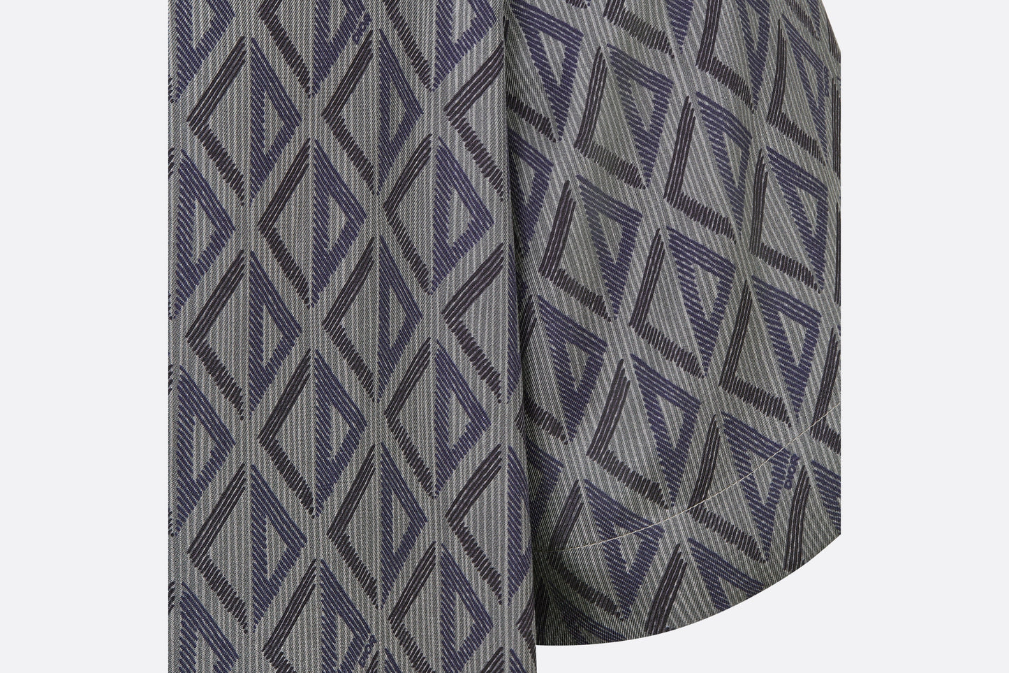 CD Diamond Short-Sleeved Shirt • Deep Gray Silk Twill