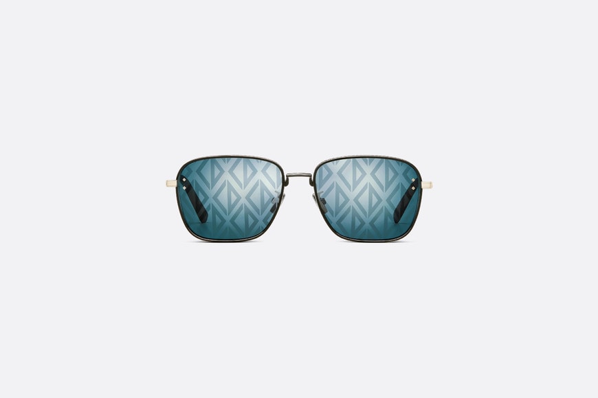 CD Diamond S4U • Blue Mirrored Square Sunglasses with CD Diamond Motif