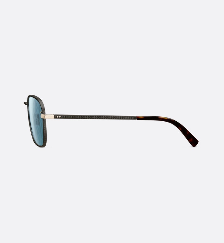 CD Diamond S4U • Blue Mirrored Square Sunglasses with CD Diamond Motif