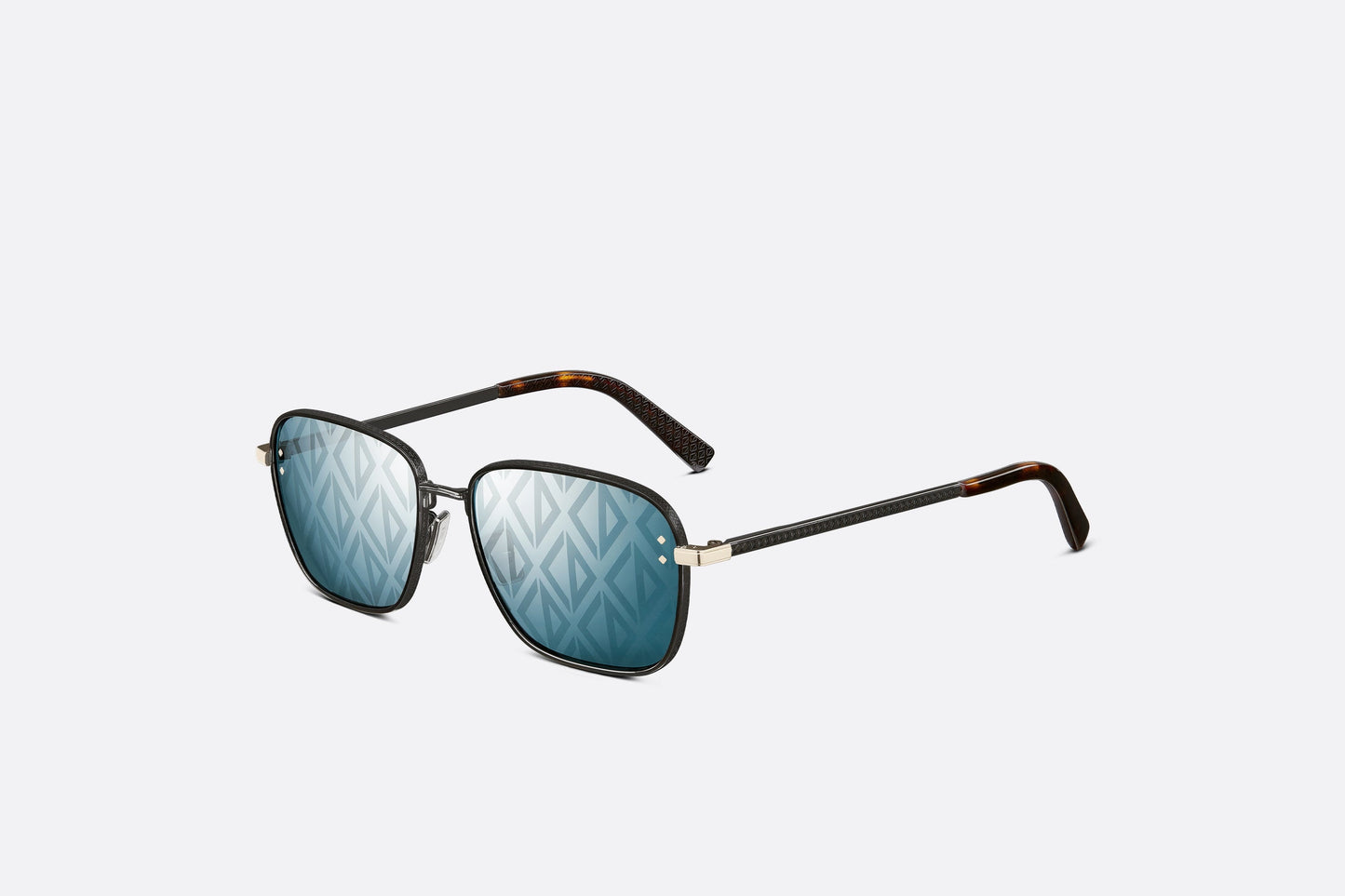 CD Diamond S4U • Blue Mirrored Square Sunglasses with CD Diamond Motif