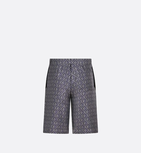 CD Diamond Bermuda Shorts • Deep Gray Silk Twill
