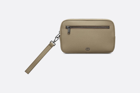 Toiletry Bag • Beige Grained Calfskin with CD Icon Signature