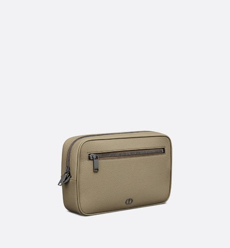 Toiletry Bag • Beige Grained Calfskin with CD Icon Signature