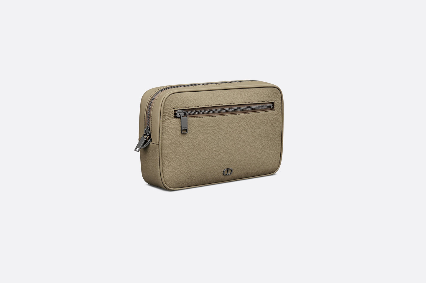 Toiletry Bag • Beige Grained Calfskin with CD Icon Signature