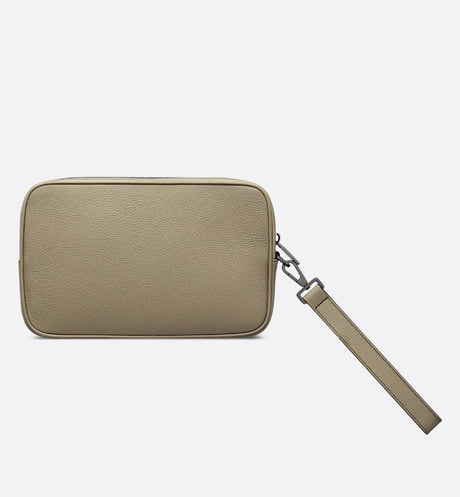 Toiletry Bag • Beige Grained Calfskin with CD Icon Signature