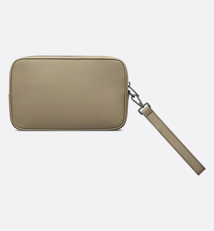 Toiletry Bag • Beige Grained Calfskin with CD Icon Signature