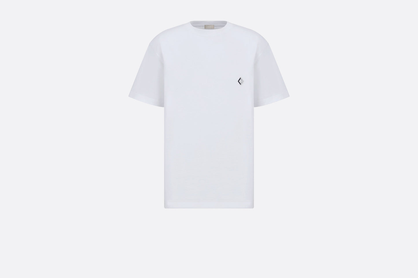 CD Diamond Relaxed-Fit T-Shirt • White Cotton Jersey
