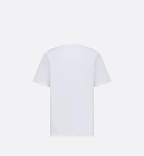 CD Diamond Relaxed-Fit T-Shirt • White Cotton Jersey