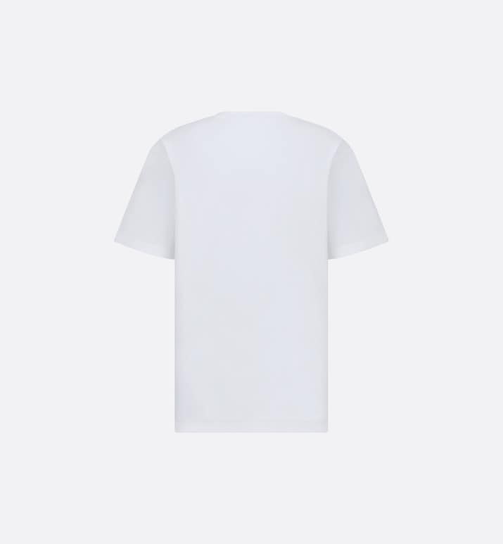CD Diamond Relaxed-Fit T-Shirt • White Cotton Jersey