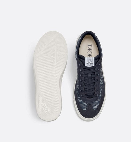 B101 Sneaker • Navy Blue CD Diamond Canvas, Smooth Calfskin and Nubuck