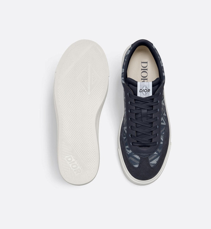 B101 Sneaker • Navy Blue CD Diamond Canvas, Smooth Calfskin and Nubuck