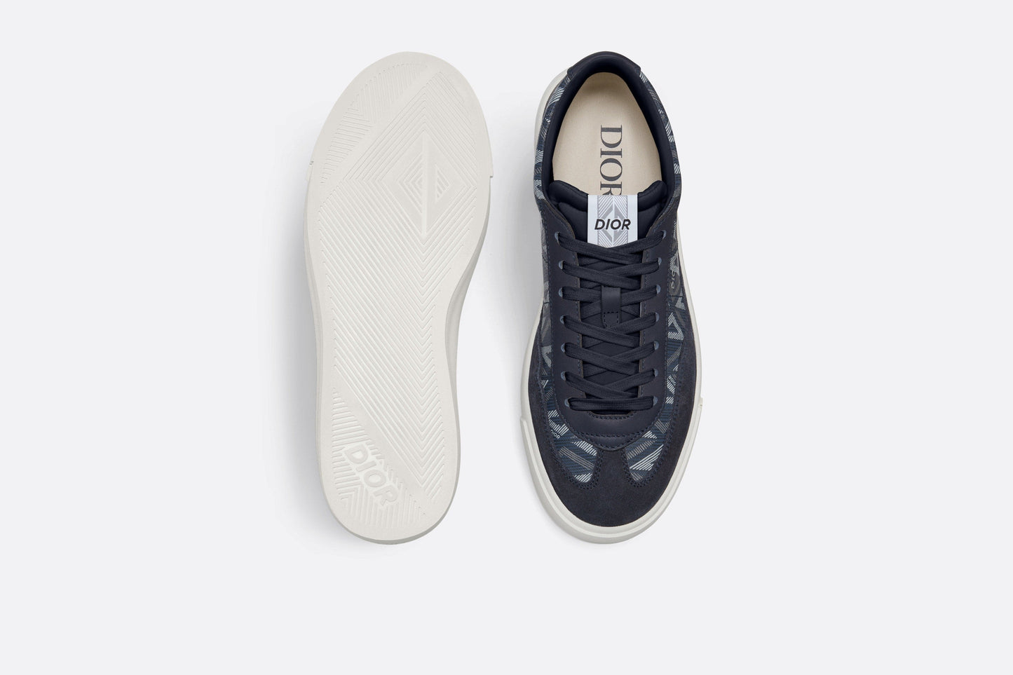 B101 Sneaker • Navy Blue CD Diamond Canvas, Smooth Calfskin and Nubuck