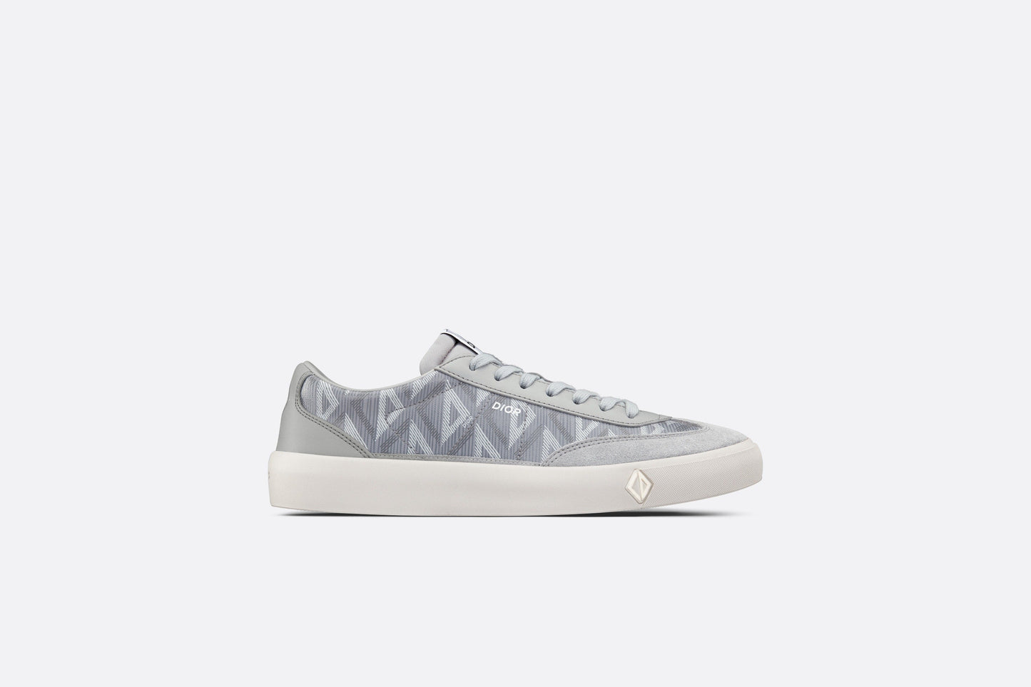 B101 Sneaker • Dior Gray CD Diamond Canvas, Smooth Calfskin and Nubuck