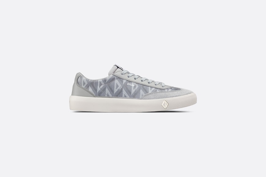 B101 Sneaker • Dior Gray CD Diamond Canvas, Smooth Calfskin and Nubuck