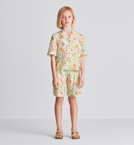 Kid's Shorts • Multicolor Voile with Floral Print